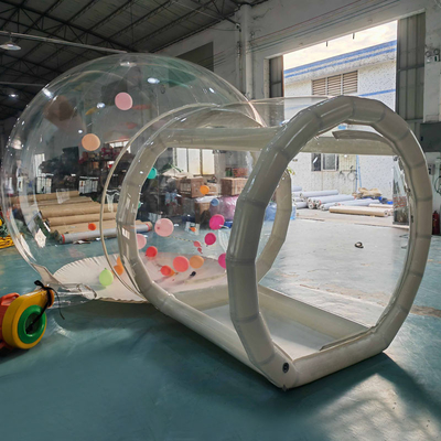 고성능 돔 이글루 PVC 맑은 싱글 터널 야외 캠핑 투명한 붓기 파티 거품 텐트 하우스